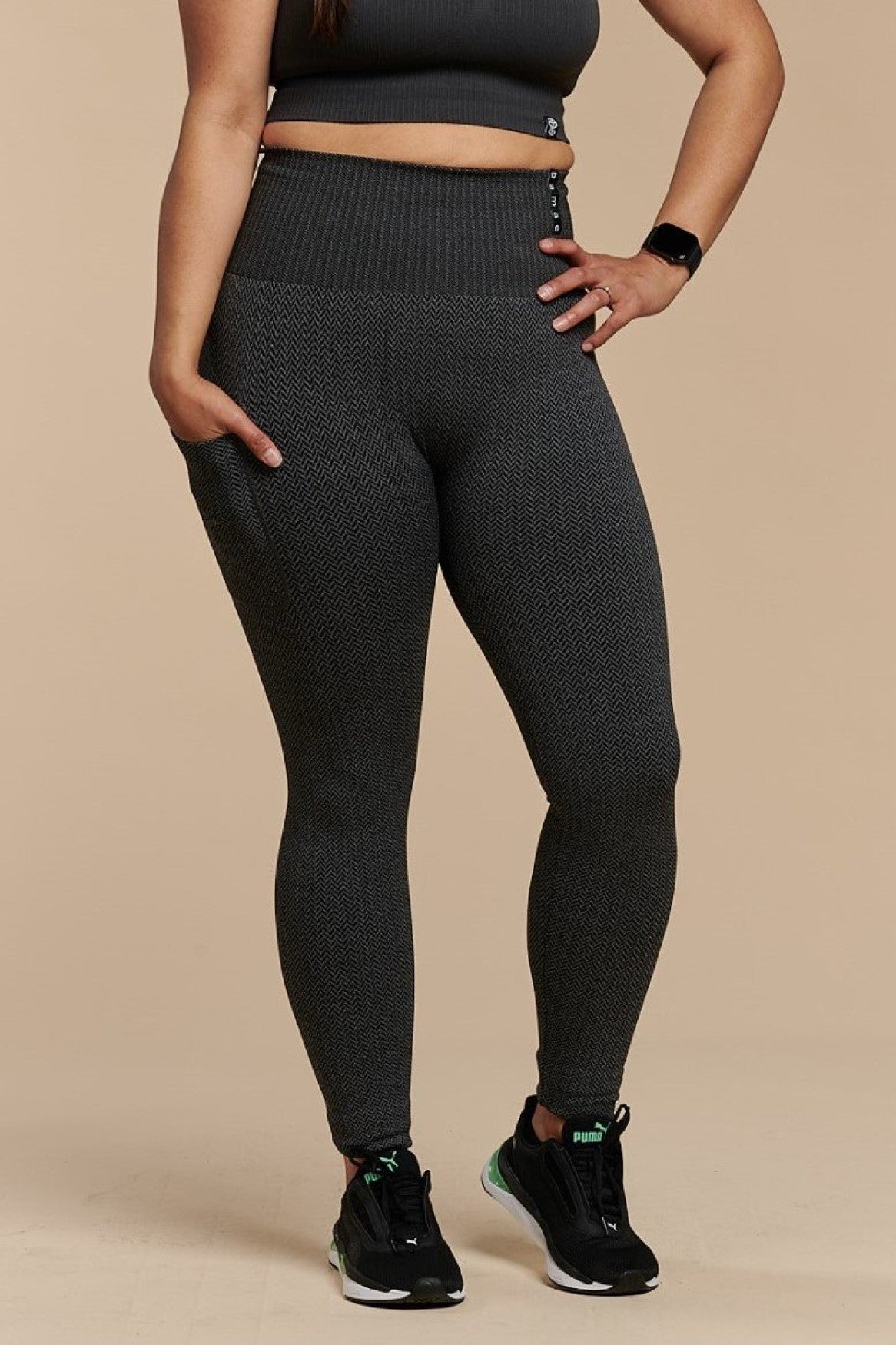Buy Active Charcoal Seamless Leggings M, Trousers